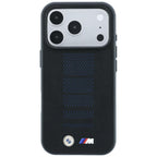 BMW M Blue Perfo Metal Logo MagSafe dėklas skirtas iPhone 18 Pro Max / 17 Pro Max - Juoda -- iPhone 18 Pro Max / iPhone...