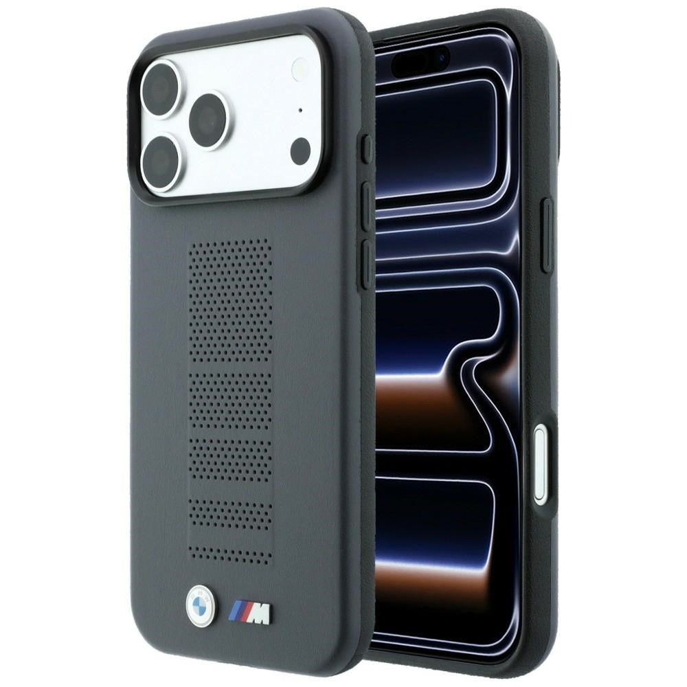 BMW M Blue Perfo Metal Logo MagSafe dėklas skirtas iPhone 18 Pro Max / 17 Pro Max - Pilka -- iPhone 18 Pro Max / iPhone...