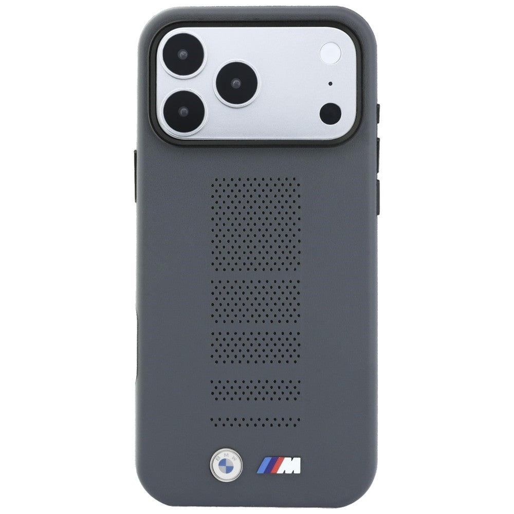 BMW M Blue Perfo Metal Logo MagSafe dėklas skirtas iPhone 18 Pro Max / 17 Pro Max - Pilka -- iPhone 18 Pro Max / iPhone...