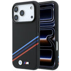 BMW M Quadrille Kevlar Print Tricolor Lines & Metal Logo MagSafe dėklas iPhone 18 Pro Max / 17 Pro Max - juoda -- iPhone...