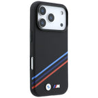 BMW M Quadrille Kevlar Print Tricolor Lines & Metal Logo MagSafe dėklas iPhone 18 Pro Max / 17 Pro Max - juoda -- iPhone...