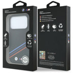 BMW M Quadrille Kevlar Print Tricolor Lines & Metal Logo MagSafe dėklas iPhone 18 Pro Max / 17 Pro Max - juoda -- iPhone...