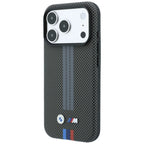 BMW M Quadrille Kevlar Tricolor Print Lines MagSafe dėklas iPhone 18 Pro / 17 Pro - antracinė -- iPhone 18 Pro / iPhone...