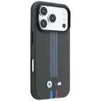 BMW M Quadrille Kevlar Tricolor Print Lines MagSafe dėklas iPhone 18 Pro / 17 Pro - antracinė -- iPhone 18 Pro / iPhone...