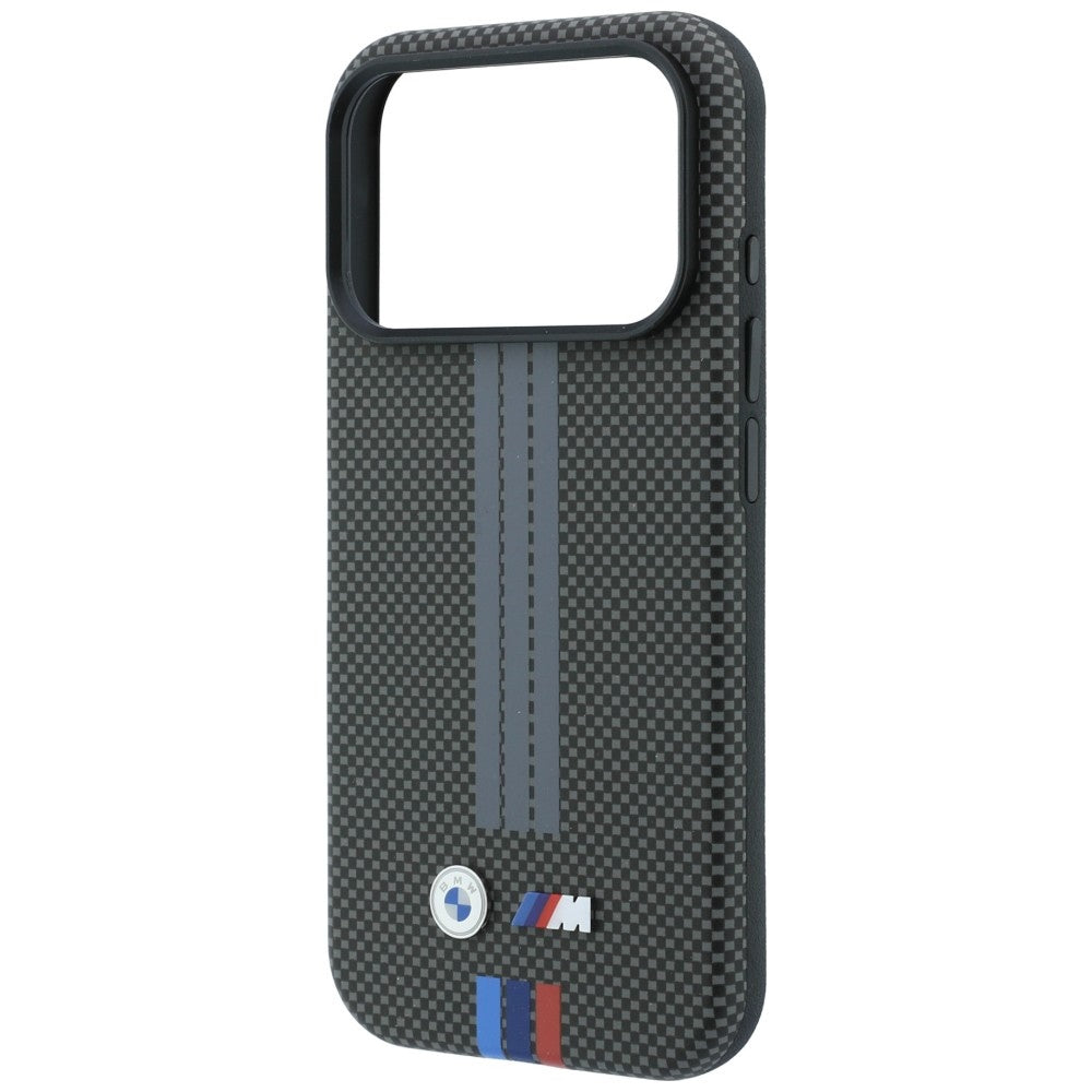 BMW M Quadrille Kevlar Tricolor Print Lines MagSafe dėklas iPhone 18 Pro Max / 17 Pro Max - antracinė -- iPhone 18 Pro...