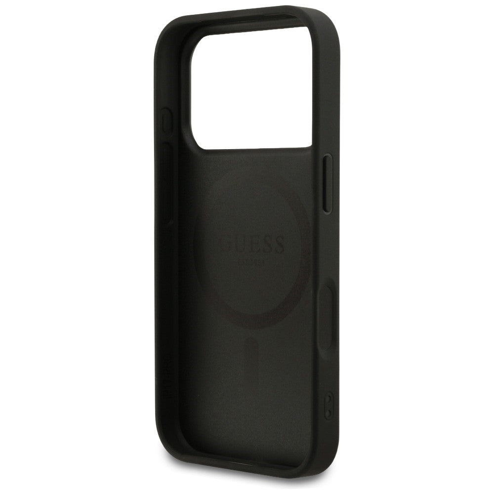Guess 4G Small Classic Logo MagSafe dėklas iPhone 18 Pro / 17 Pro - Juoda -- iPhone 18 Pro / iPhone 17 Pro
