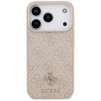 Guess 4G Small Classic Logo MagSafe dėklas iPhone 18 Pro / 17 Pro - Rožinis -- iPhone 18 Pro / iPhone 17 Pro