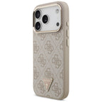 Guess 4G Triangle Logo MagSafe dėklas iPhone 18 Pro / 17 Pro - Rose Gold -- iPhone 18 Pro / iPhone 17 Pro