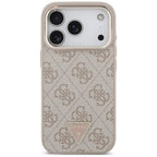 Guess 4G Triangle Logo MagSafe dėklas iPhone 18 Pro / 17 Pro - Rose Gold -- iPhone 18 Pro / iPhone 17 Pro