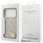 Guess 4G Triangle Logo MagSafe dėklas iPhone 18 Pro / 17 Pro - Rose Gold -- iPhone 18 Pro / iPhone 17 Pro