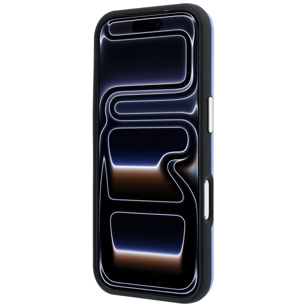 Guess Grained &amp; Big Resin Logo dėklas iPhone 18 Pro Max / 17 Pro Max - Mėlynas -- iPhone 18 Pro Max / iPhone 17 Pro Max