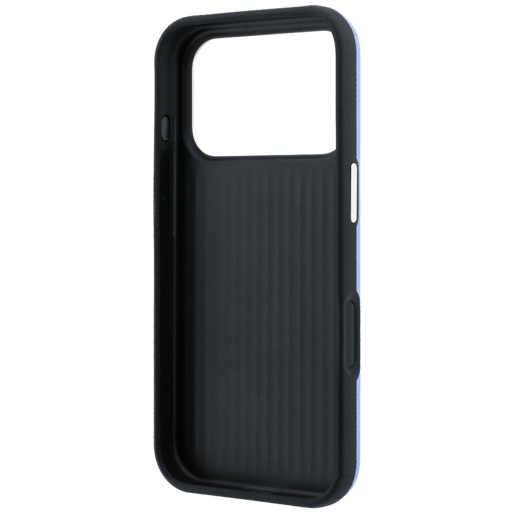 Guess Grained &amp; Big Resin Logo dėklas iPhone 18 Pro Max / 17 Pro Max - Mėlynas -- iPhone 18 Pro Max / iPhone 17 Pro Max