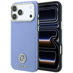 Guess Granuliuota Apvalus Strass Logotipas MagSafe dėklas Apple iPhone 18 Pro Max / 17 Pro Max - Mėlyna -- iPhone 18 Pro...