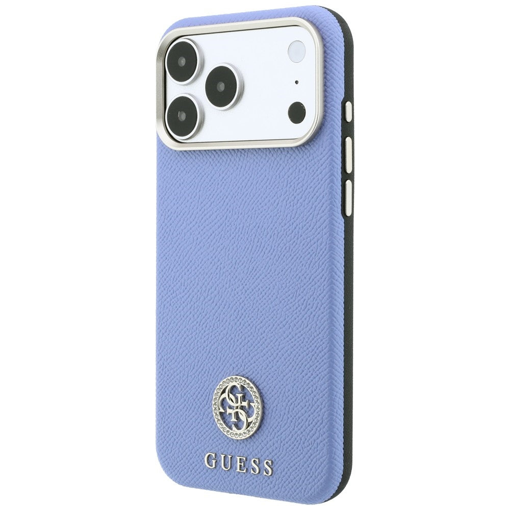 Guess Granuliuota Apvalus Strass Logotipas MagSafe dėklas Apple iPhone 18 Pro Max / 17 Pro Max - Mėlyna -- iPhone 18 Pro...