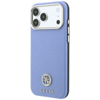Guess Granuliuota Apvalus Strass Logotipas MagSafe dėklas Apple iPhone 18 Pro Max / 17 Pro Max - Mėlyna -- iPhone 18 Pro...