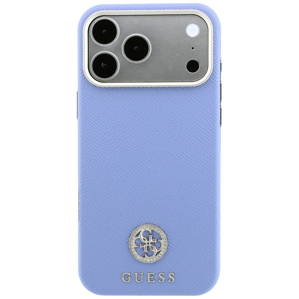 Guess Granuliuota Apvalus Strass Logotipas MagSafe dėklas Apple iPhone 18 Pro Max / 17 Pro Max - Mėlyna -- iPhone 18 Pro...