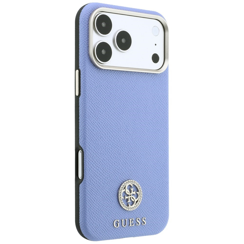 Guess Granuliuota Apvalus Strass Logotipas MagSafe dėklas Apple iPhone 18 Pro Max / 17 Pro Max - Mėlyna -- iPhone 18 Pro...