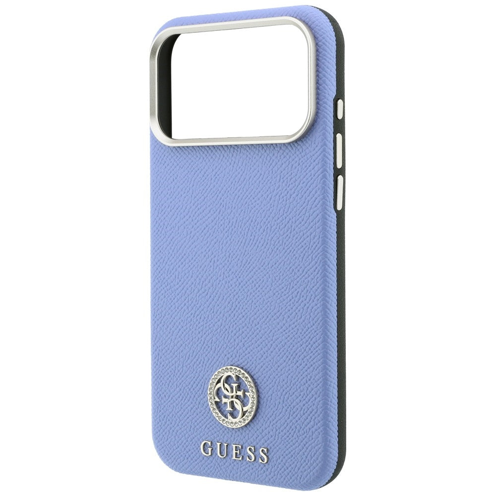 Guess Granuliuota Apvalus Strass Logotipas MagSafe dėklas Apple iPhone 18 Pro Max / 17 Pro Max - Mėlyna -- iPhone 18 Pro...