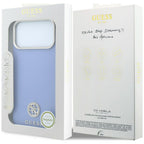 Guess Granuliuota Apvalus Strass Logotipas MagSafe dėklas Apple iPhone 18 Pro Max / 17 Pro Max - Mėlyna -- iPhone 18 Pro...