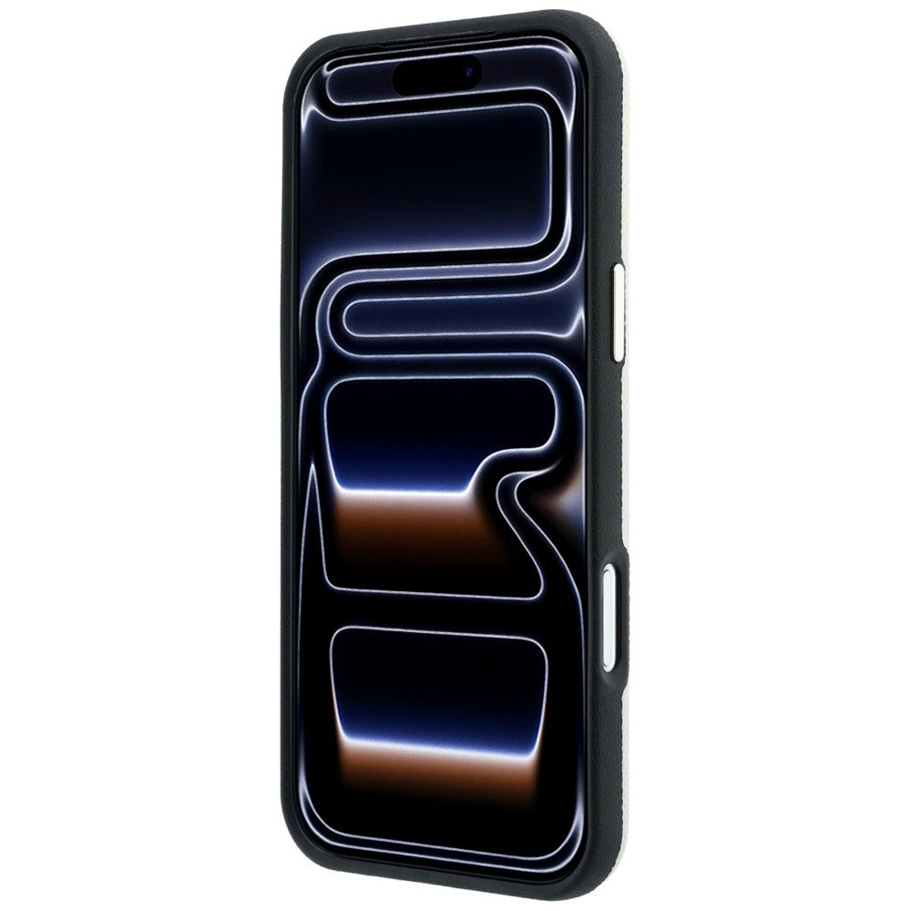 Guess Granuliuota Apvalus Strass Logotipas MagSafe dėklas Apple iPhone 18 Pro / 17 Pro - Smėlio spalva -- iPhone 18 Pro /...