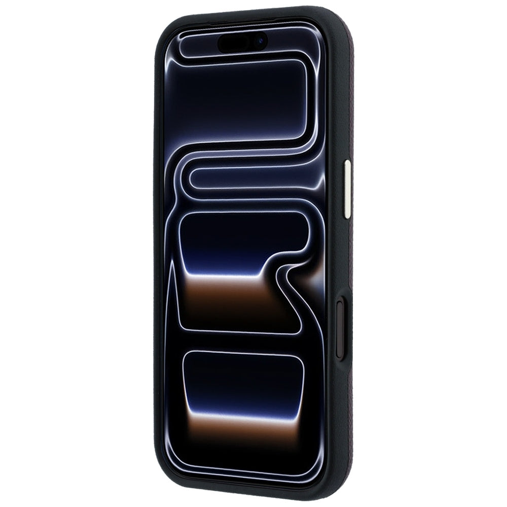 Guess Grained Round Strass Logo MagSafe dėklas iPhone 18 Pro Max / 17 Pro Max - Karmininė spalva -- iPhone 18 Pro Max /...