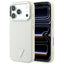 Guess Grained Triangle Logo MagSafe dėklas iPhone 18 Pro / 17 Pro - Smėlio spalva -- iPhone 18 Pro / iPhone 17 Pro