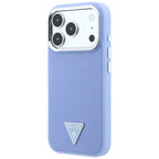 Guess Grained Triangle Logo MagSafe dėklas iPhone 18 Pro Max / 17 Pro Max - Mėlyna spalva -- iPhone 18 Pro Max / iPhone...