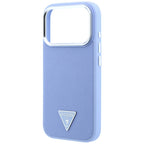 Guess Grained Triangle Logo MagSafe dėklas iPhone 18 Pro Max / 17 Pro Max - Mėlyna spalva -- iPhone 18 Pro Max / iPhone...