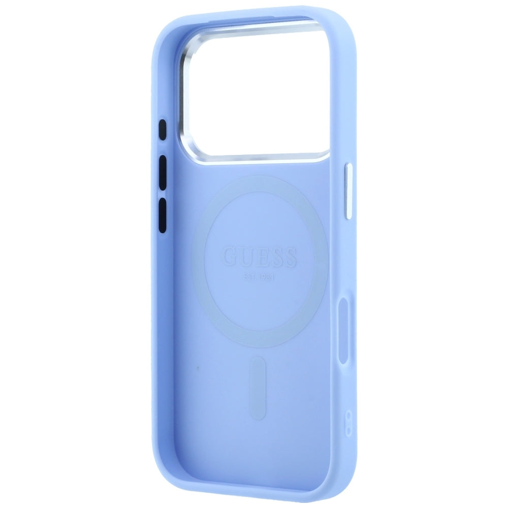 Guess Grained Triangle Logo MagSafe dėklas iPhone 18 Pro Max / 17 Pro Max - Mėlyna spalva -- iPhone 18 Pro Max / iPhone...