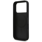 Guess Leather 4G Triangle Strass MagSafe dėklas iPhone 18 Pro / 17 Pro - Juodas -- iPhone 18 Pro / iPhone 17 Pro