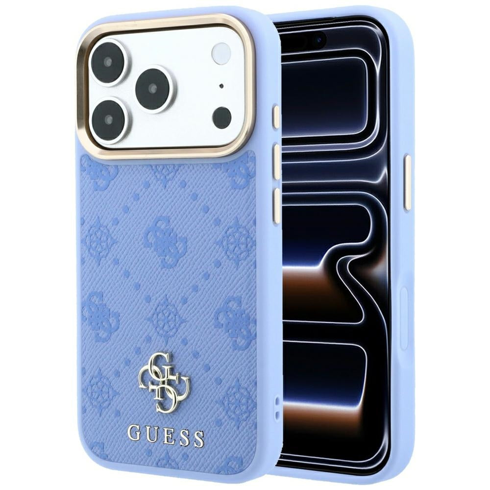 Guess Peony 4G Small Logo MagSafe dėklas iPhone 18 Pro Max / 17 Pro Max - Šviesiai mėlyna spalva -- iPhone 18 Pro Max /...