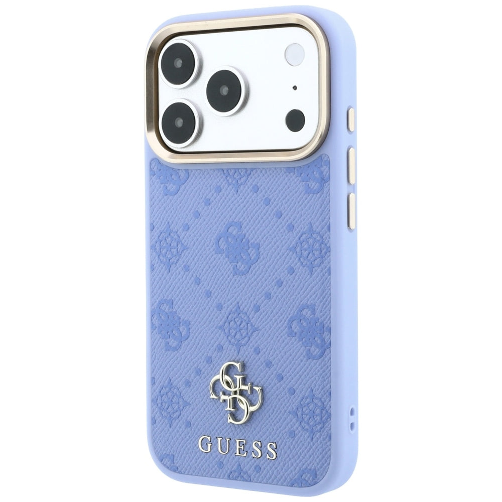 Guess Peony 4G Small Logo MagSafe dėklas iPhone 18 Pro Max / 17 Pro Max - Šviesiai mėlyna spalva -- iPhone 18 Pro Max /...