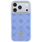 Guess Peony 4G Small Logo MagSafe dėklas iPhone 18 Pro Max / 17 Pro Max - Šviesiai mėlyna spalva -- iPhone 18 Pro Max /...