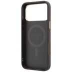 Guess Ring Stand 360 4G Classic Logo MagSafe dėklas iPhone 18 Pro / 17 Pro - Rudai -- iPhone 18 Pro / iPhone 17 Pro