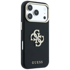 Guess Smooth & Big Strass Logo dėklas iPhone 18 Pro / 17 Pro - Juoda -- iPhone 18 Pro / iPhone 17 Pro