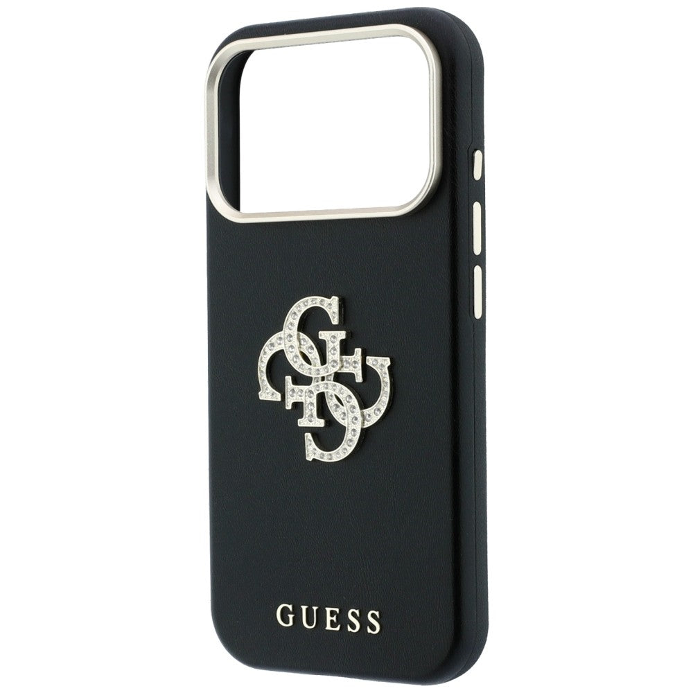 Guess Smooth & Big Strass Logo dėklas iPhone 18 Pro / 17 Pro - Juoda -- iPhone 18 Pro / iPhone 17 Pro