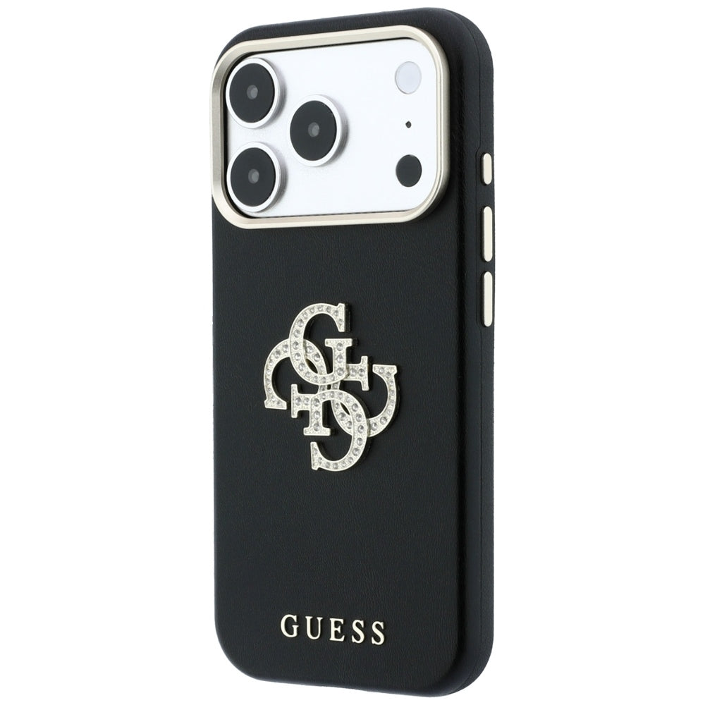 Guess Smooth & Big Strass Logo dėklas iPhone 18 Pro Max / 17 Pro Max - Juoda -- iPhone 18 Pro Max / iPhone 17 Pro Max