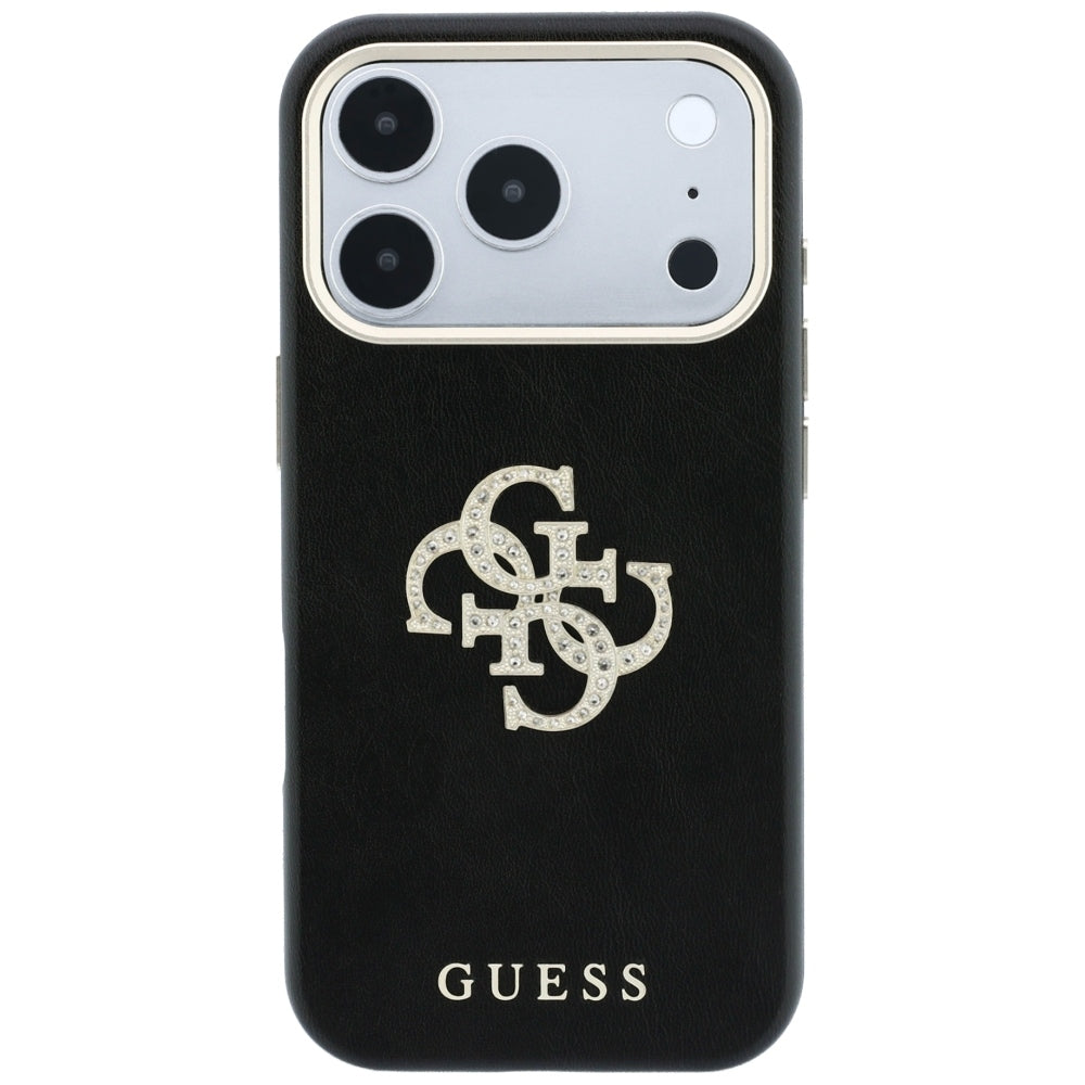Guess Smooth & Big Strass Logo dėklas iPhone 18 Pro Max / 17 Pro Max - Juoda -- iPhone 18 Pro Max / iPhone 17 Pro Max