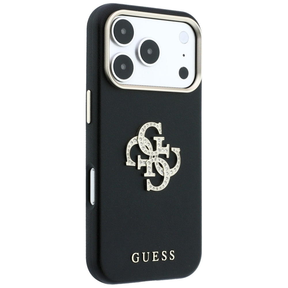 Guess Smooth & Big Strass Logo dėklas iPhone 18 Pro Max / 17 Pro Max - Juoda -- iPhone 18 Pro Max / iPhone 17 Pro Max