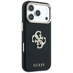 Guess Smooth & Big Strass Logo dėklas iPhone 18 Pro Max / 17 Pro Max - Juoda -- iPhone 18 Pro Max / iPhone 17 Pro Max