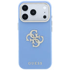 Guess Smooth & Big Strass Logo dėklas iPhone 18 Pro Max / 17 Pro Max - Mėlynas -- iPhone 18 Pro Max / iPhone 17 Pro Max