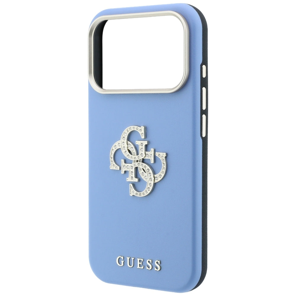 Guess Smooth & Big Strass Logo dėklas iPhone 18 Pro Max / 17 Pro Max - Mėlynas -- iPhone 18 Pro Max / iPhone 17 Pro Max