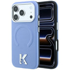Dėklas Karl Lagerfeld Grained Embossed Ring & Kameo Logo MagSafe, skirtas iPhone 18 Pro / 17 Pro - šviesiai mėlynas --...