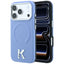 Dėklas Karl Lagerfeld Grained Embossed Ring & Kameo Logo MagSafe, skirtas iPhone 18 Pro / 17 Pro - šviesiai mėlynas --...