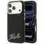 Karl Lagerfeld Grained with Resin Signature Logo MagSafe dėklas iPhone 18 Pro / 17 Pro - Juoda -- iPhone 18 Pro / iPhone...