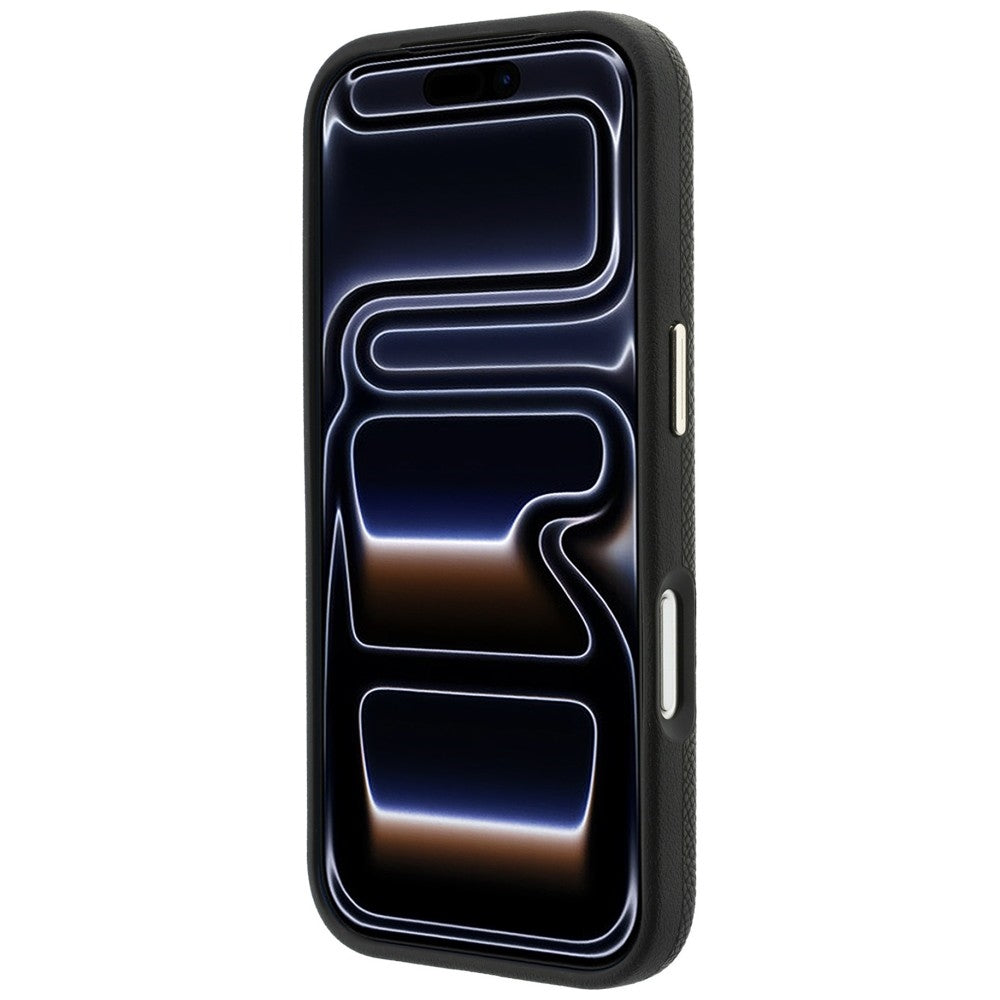 Karl Lagerfeld Grained with Resin Signature Logo MagSafe dėklas iPhone 18 Pro / 17 Pro - Juoda -- iPhone 18 Pro / iPhone...