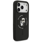 Karl Lagerfeld Silicone Karl&Choupette Ring MagSafe dėklas iPhone 18 Pro Max / iPhone 17 Pro Max - juodas -- iPhone 18...