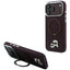 Karl Lagerfeld žiedinis stovas 360 Karl & Choupette galvų ženklas MagSafe dėklas iPhone 18 Pro / 17 Pro - burgundinis --...