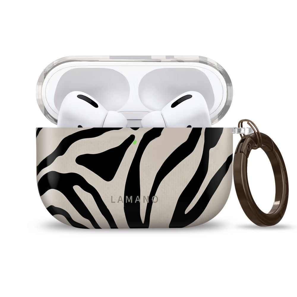 Tech-Protect Lamano dėklas AirPods Pro 3 - juodas ir smėlio spalvos -- AirPods Pro 3