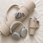 Tech-Protect Lamano dėklas AirPods Pro 3 - juodas ir smėlio spalvos -- AirPods Pro 3
